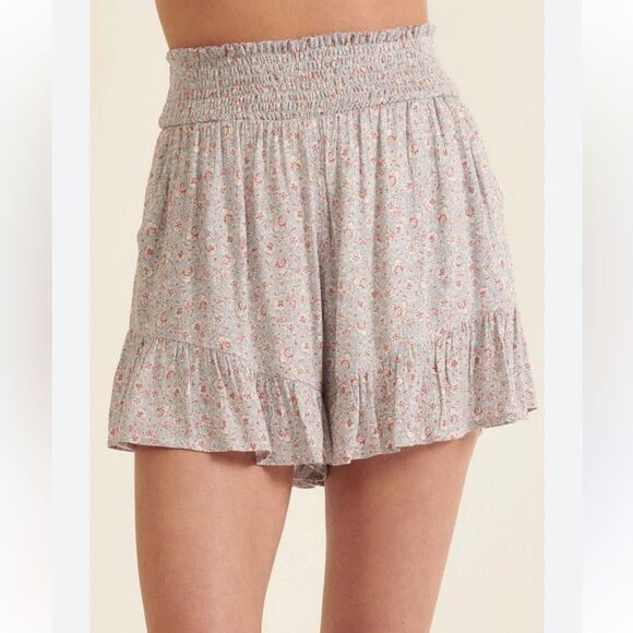 Promesa Lightweight Floral Loose Fit Stretch Shorts Women’s Large - Picture 1 of 5